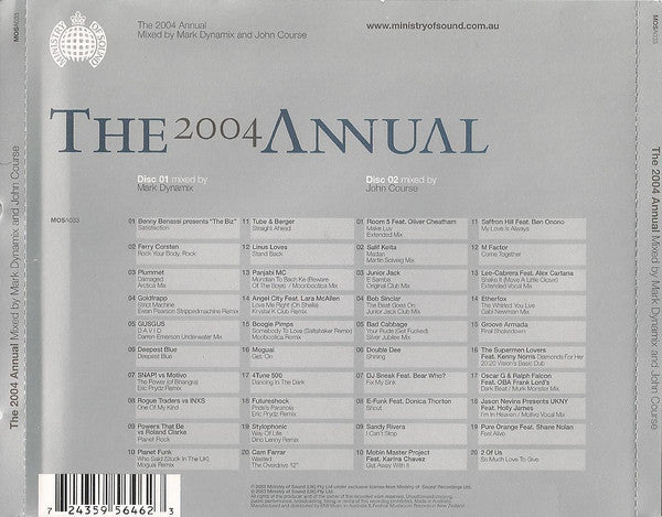 Mark Dynamix / John Course : The 2004 Annual (2xCD, Mixed)