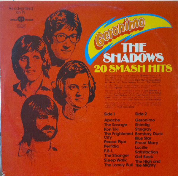 The Shadows : Geronimo (20 Smash Hits) (LP, Comp)