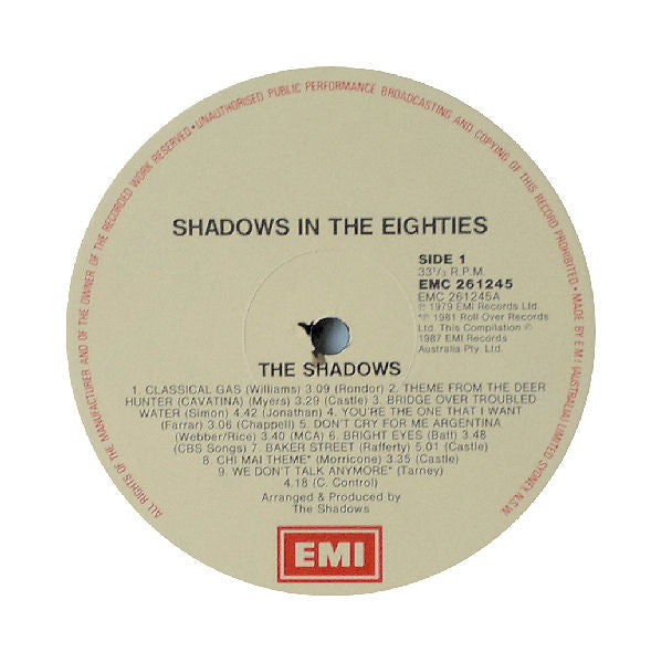 The Shadows : The Shadows In The Eighties (LP, Comp)