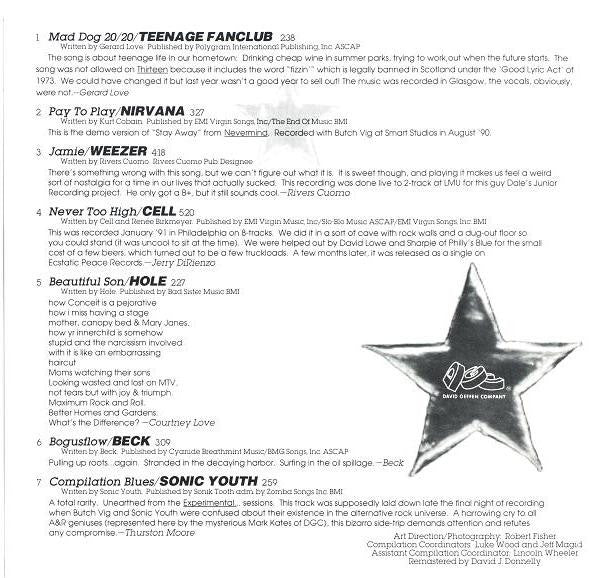 Various : DGC Rarities: Vol.1 (CD, Comp)