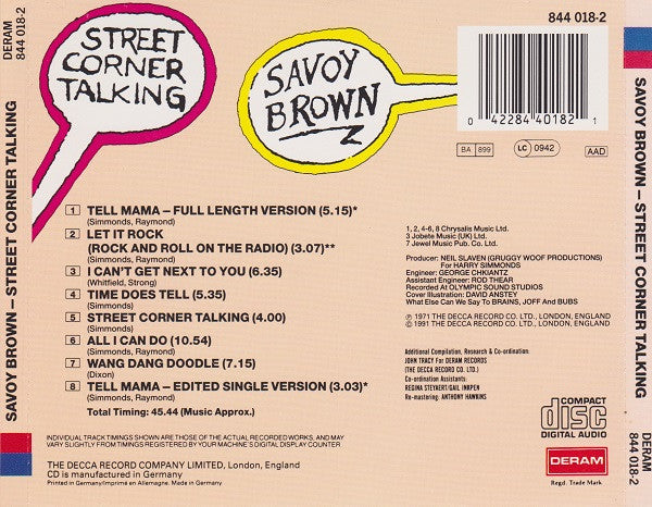 Savoy Brown : Street Corner Talking (CD, Album, RE, RM)