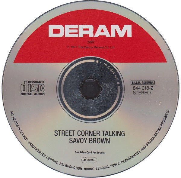 Savoy Brown : Street Corner Talking (CD, Album, RE, RM)