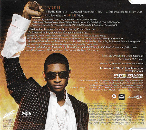 Usher : Burn (CD, Single, Enh)