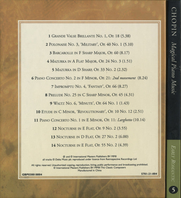 Frédéric Chopin : Magical Piano Music (CD, Comp, Har)