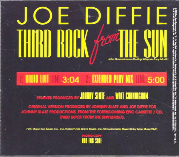 Joe Diffie : Third Rock From The Sun (CD, Single, Promo)