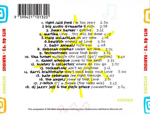 Various : Hits 4U '92 (CD, Comp)