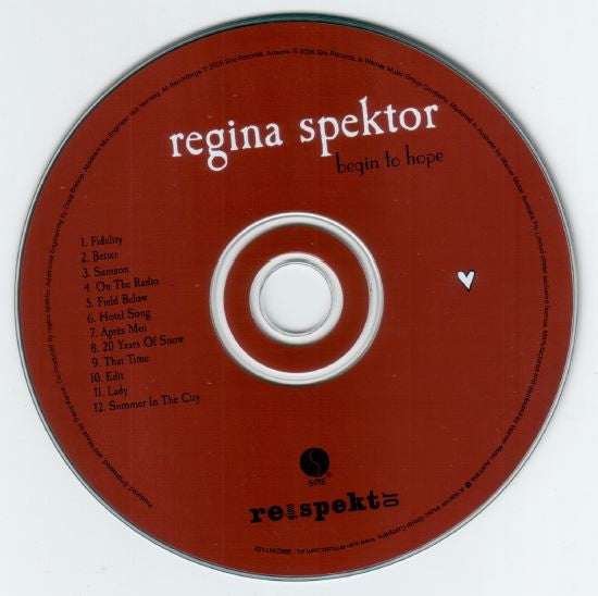 Regina Spektor : Begin To Hope (CD, Album)