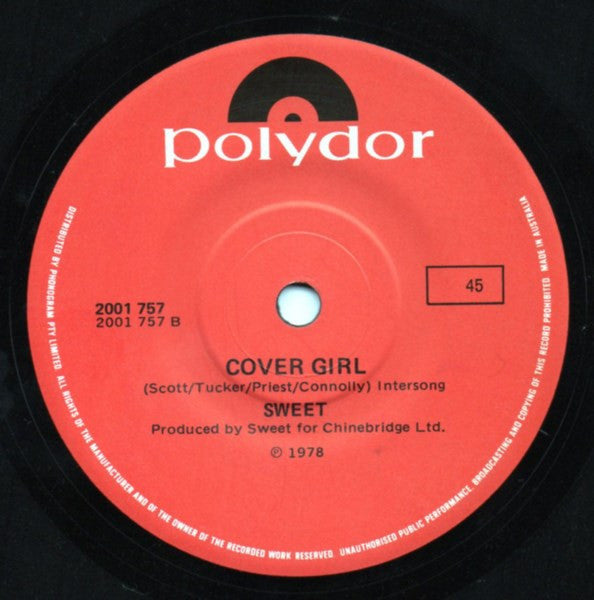 Sweet* : Love Is Like Oxygen (7", Single)