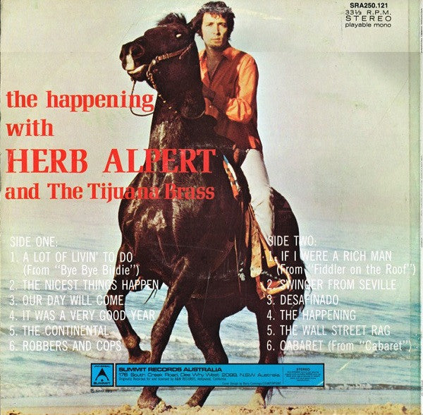 Herb Alpert & The Tijuana Brass : The Happening With Herb Alpert And The Tijuana Brass (LP, Comp)
