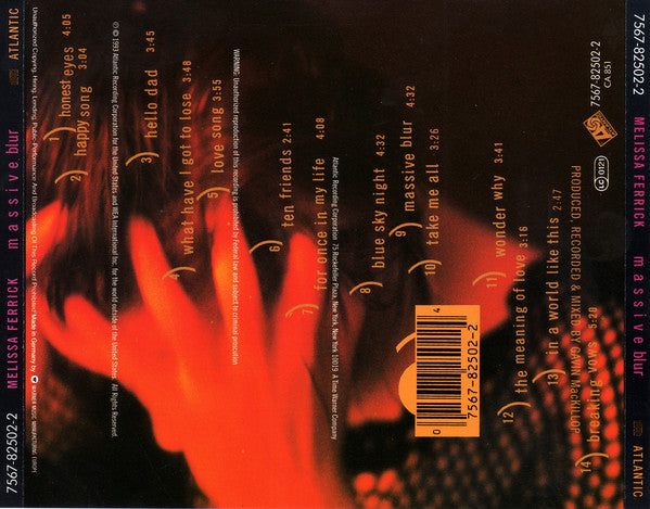 Melissa Ferrick : Massive Blur  (CD, Album)