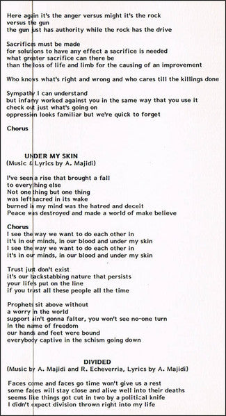 Rest In Pieces : Under My Skin (Cass, Album)