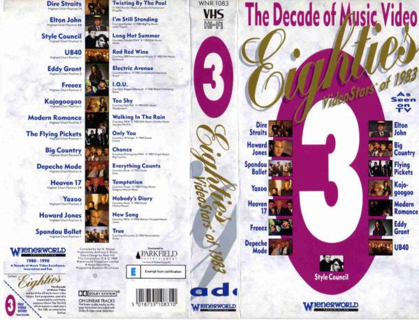 Various : Eighties - Video Stars Of 1983 (VHS, Comp, Mono, PAL)