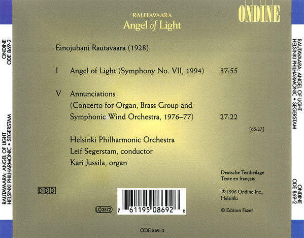 Rautavaara* : Angel Of Light (CD, Album)
