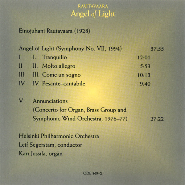 Rautavaara* : Angel Of Light (CD, Album)