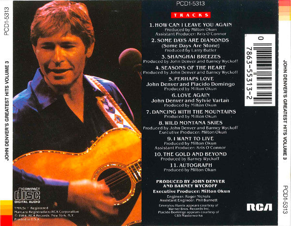 John Denver : Greatest Hits - Volume 3 (CD, Comp, RE)