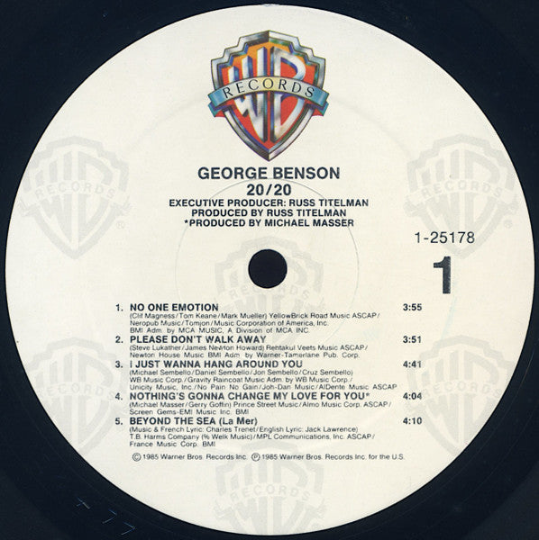 George Benson : 20/20 (LP, Album, All)
