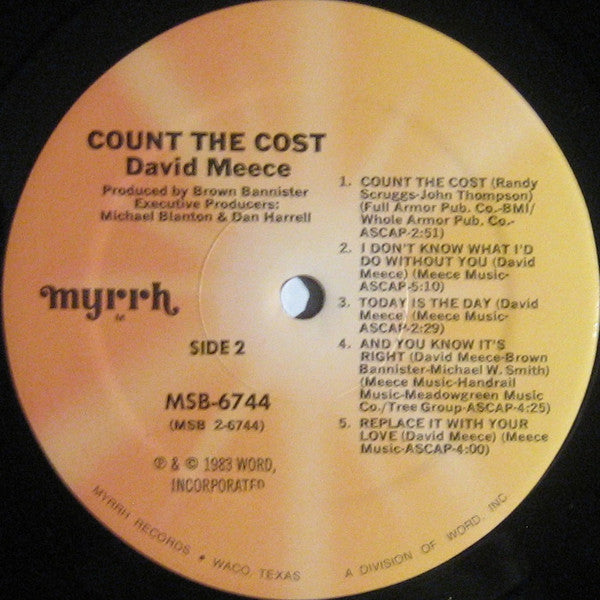 David Meece : Count The Cost (LP, Album, Mon)