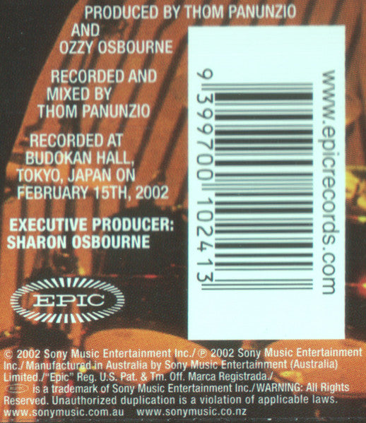 Ozzy Osbourne : Live At Budokan (CD, Album, Enh)