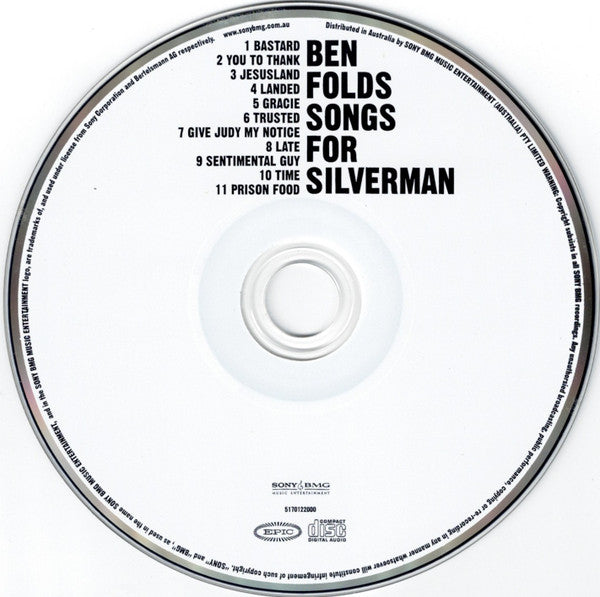 Ben Folds : Songs For Silverman (CD, Album)