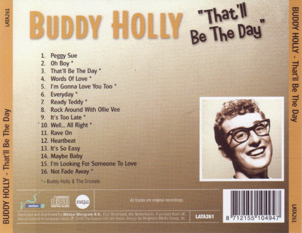 Buddy Holly : That'll Be The Day (CD, Comp)