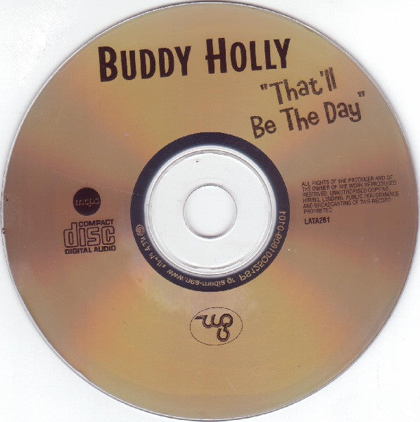 Buddy Holly : That'll Be The Day (CD, Comp)