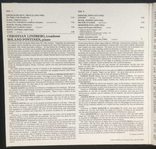 Christian Lindberg  - Roland Pöntinen : The Virtuoso Trombone (LP, Album)