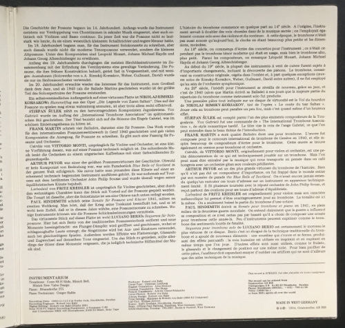 Christian Lindberg  - Roland Pöntinen : The Virtuoso Trombone (LP, Album)