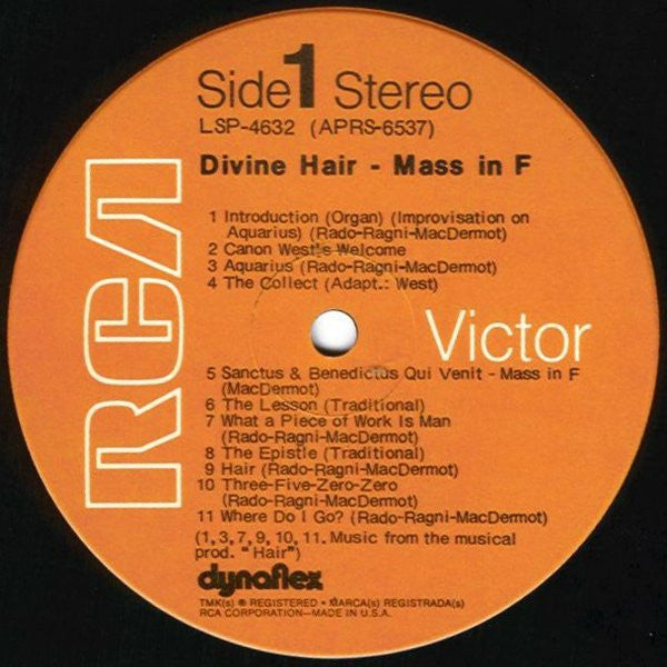 Various : Divine Hair Mass In F (LP, Album, Gat)