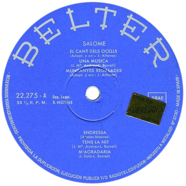 Salomé (2) : Salomé (LP, Album)