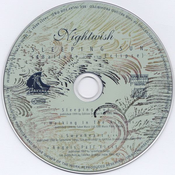 Nightwish : Sleeping Sun (4 Ballads Of The Eclipse) (CD, Maxi)