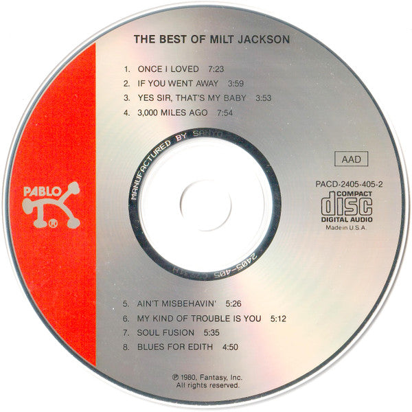 Milt Jackson : The Best Of Milt Jackson (CD, Comp)