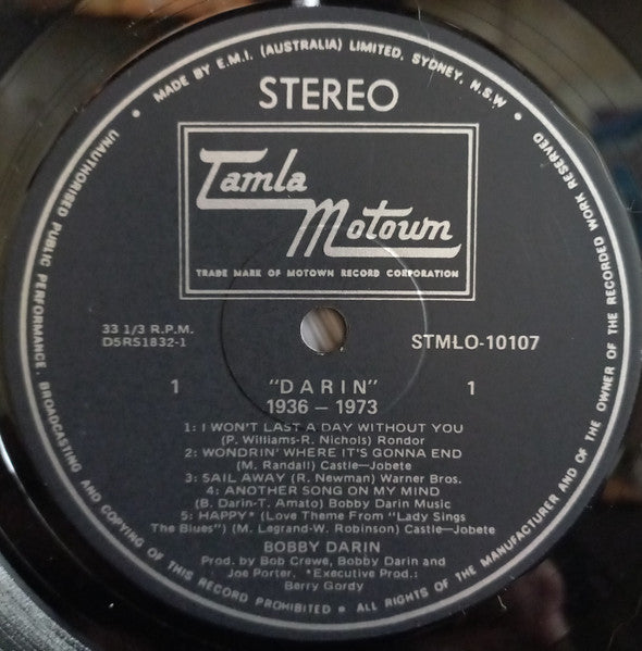 Bobby Darin : Darin: 1936 - 1973 (LP, Album)