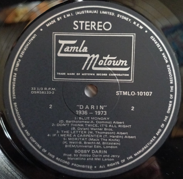Bobby Darin : Darin: 1936 - 1973 (LP, Album)