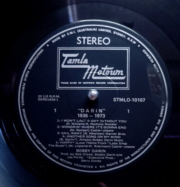 Bobby Darin : Darin: 1936 - 1973 (LP, Album)
