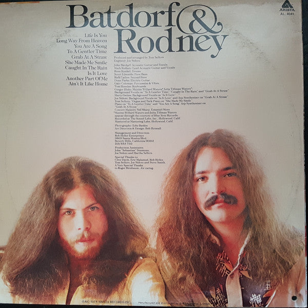 Batdorf & Rodney : Life Is You (LP, Album)