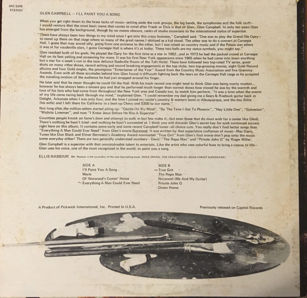 Glen Campbell : I'll Paint You A Song (LP)