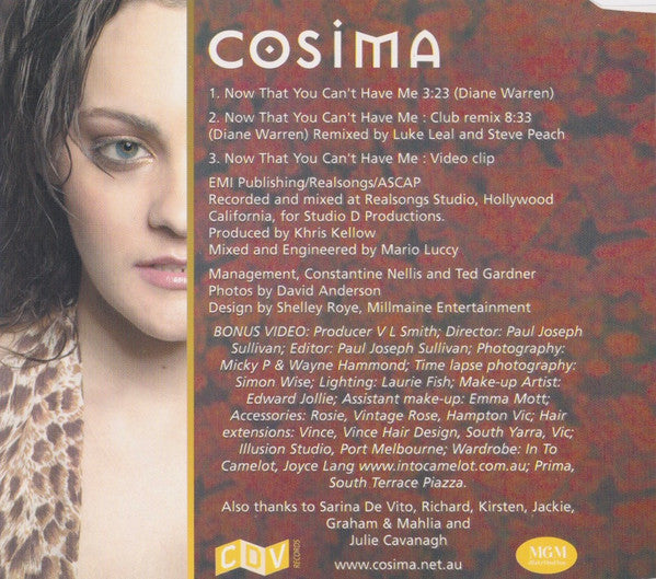 Cosima : Now That You Can't Have Me (CD, Single, Enh)