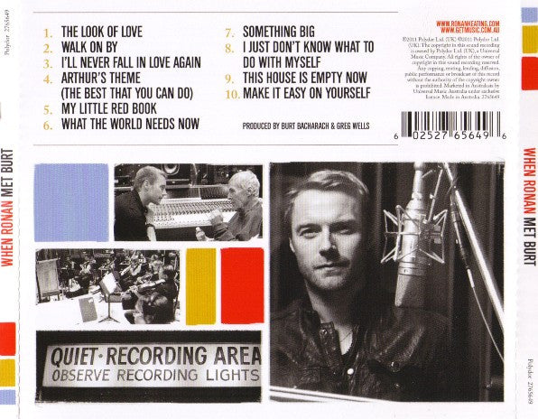 Ronan Keating & Burt Bacharach : When Ronan Met Burt (CD, Album)