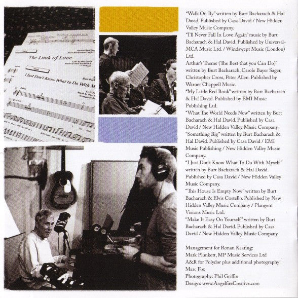 Ronan Keating & Burt Bacharach : When Ronan Met Burt (CD, Album)