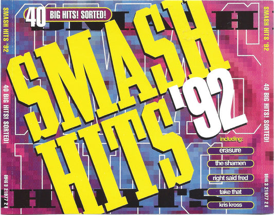 Various : Smash Hits '92 (2xCD, Comp)