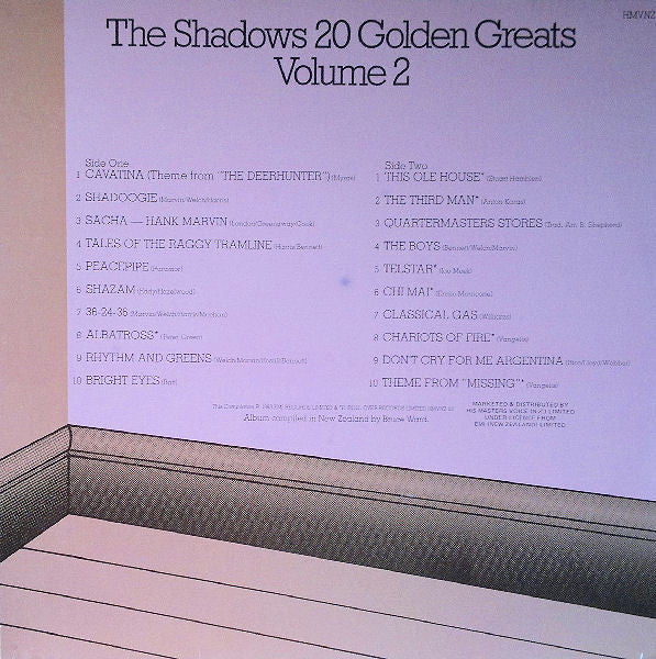 The Shadows : The Shadows 20 Golden Greats Volume 2 (LP, Comp)