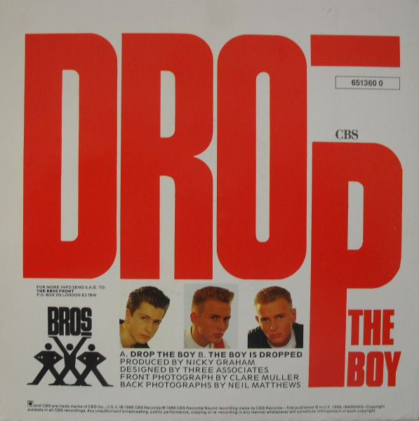 Bros : Drop The Boy (7", Single, Ltd, Pos)