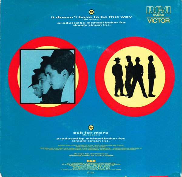 The Blow Monkeys : It Doesn't Have To Be This Way (7")