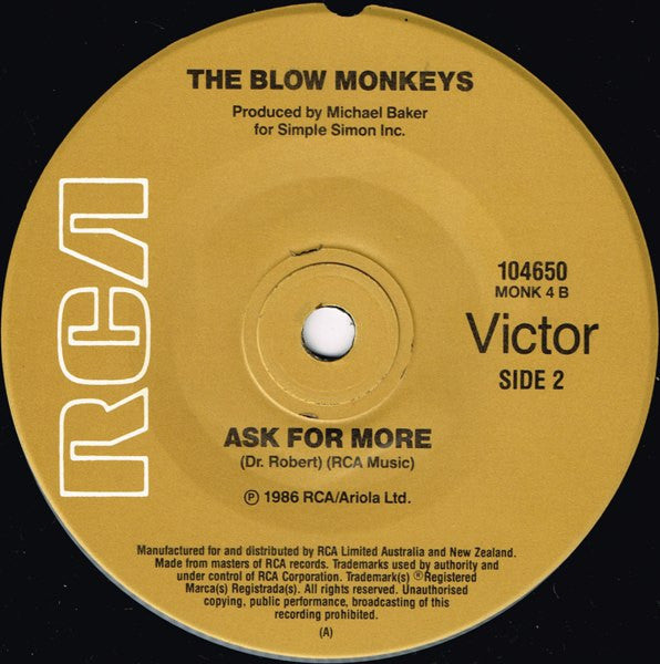 The Blow Monkeys : It Doesn't Have To Be This Way (7")