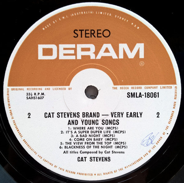 Cat Stevens : Very Young And Early Songs (LP, Comp)
