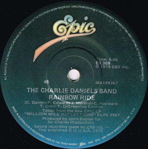The Charlie Daniels Band : The Devil Went Down To Georgia (7", Single)