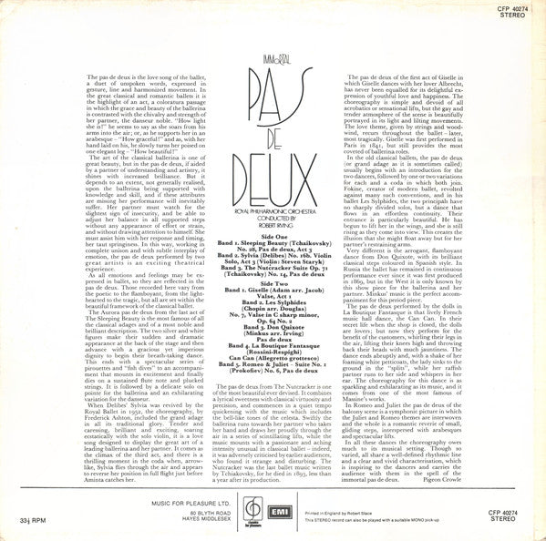 Royal Philharmonic Orchestra, Robert Irving (2) : Immortal Pas De Deux (LP, RE)