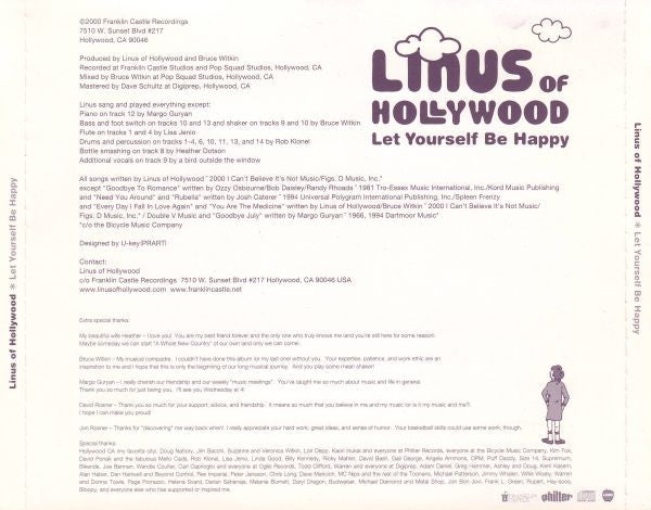 Linus Of Hollywood : Let Yourself Be Happy (CD)