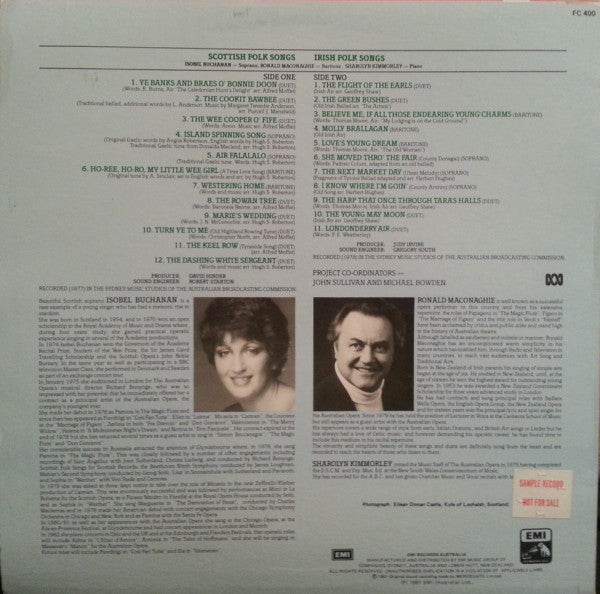 Isobel Buchanan, Ronald Maconaghie : Scottish And Irish Folk Songs (LP)