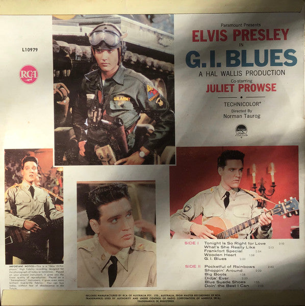 Elvis Presley : G.I. Blues (LP, Album, Mono, 1st)